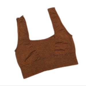 Free People Square Neck Good Karma Bra in Toasted Coconut